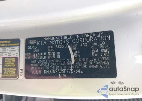 2015 Kia Soul from USA, damaged, VIN KNDJN2A29F7797642